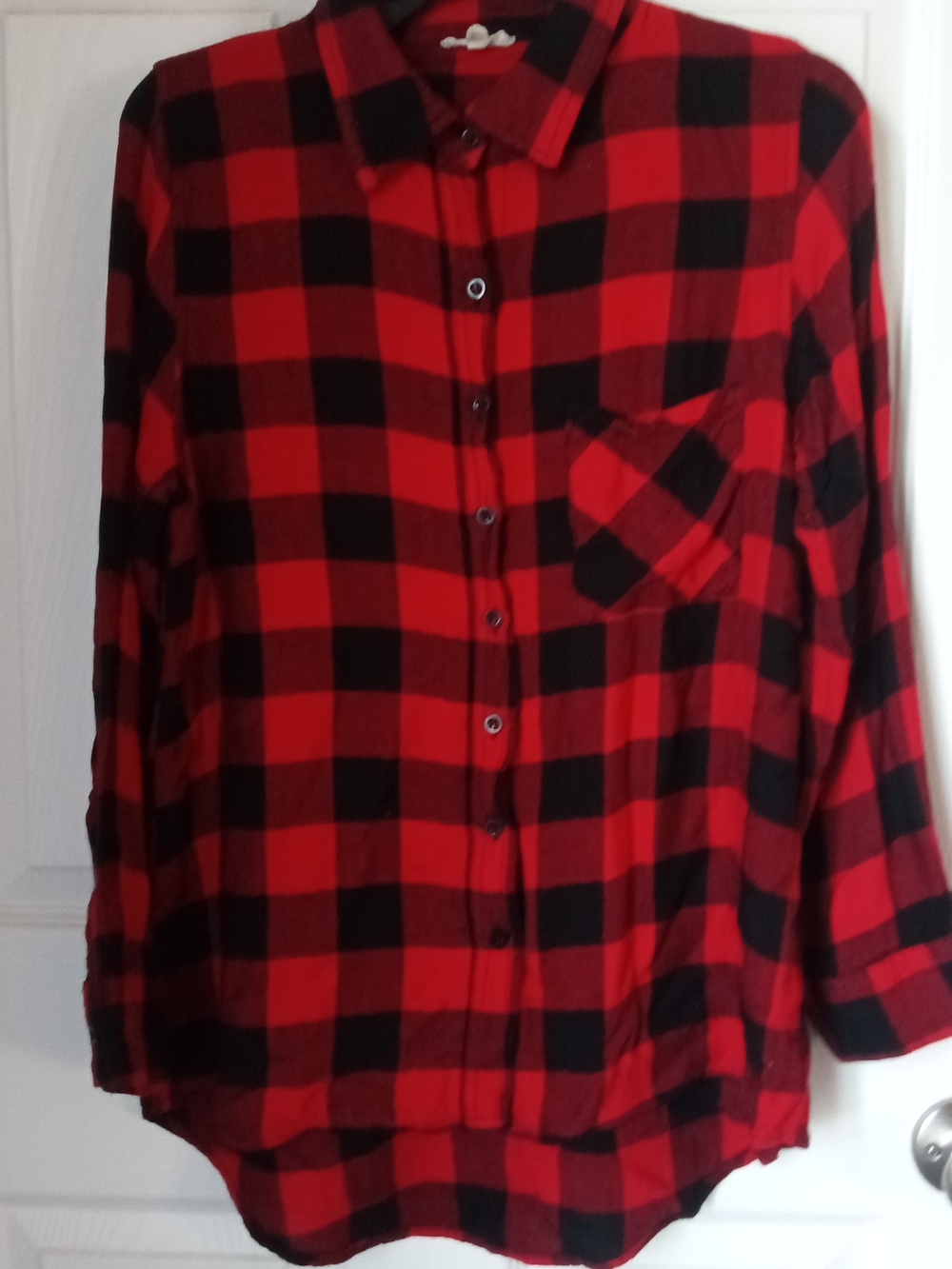 Rebellion Red and Black Buffalo Plaid Button-Down Shirt